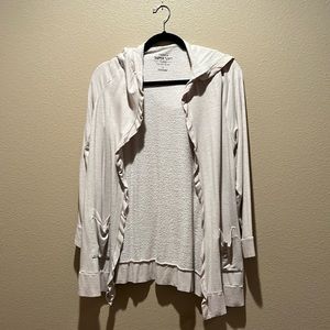 Hooded long sleeve cardigan